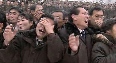 Crying North Koreans